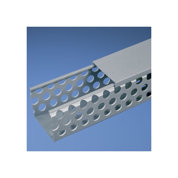 Panduit Base Wiring Duct, Type D, Round Hole, 1" x 3" x 1' (6-Pack), Light Gray D1X3LG6 - main